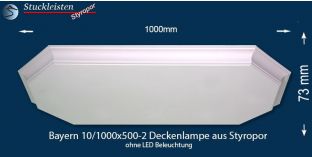 Bayern 10-1000x500-2 Deckenlampe ohne LED Beleuchtung