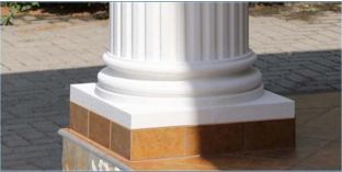 Säulenfüße für Dekosäulen mit Beschichtung