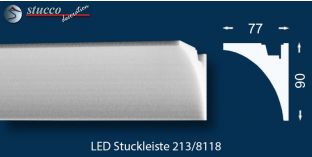 LED Stuckleiste Wandleiste für indirekte Beleuchtung Sölden 213