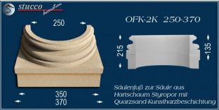 Säulensockel-Hälfte mit Beschichtung OFK-2K 250/370