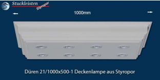 LED Deckenlampe Düren 21/1000x500-1 Design Lampen mit Stuck und LED Spots