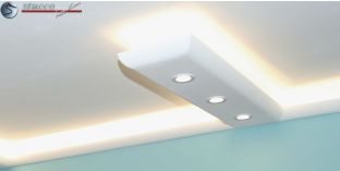 Stuckleiste Basisprofil für Deckenbeleuchtung mit LED Spots Münster 320 U