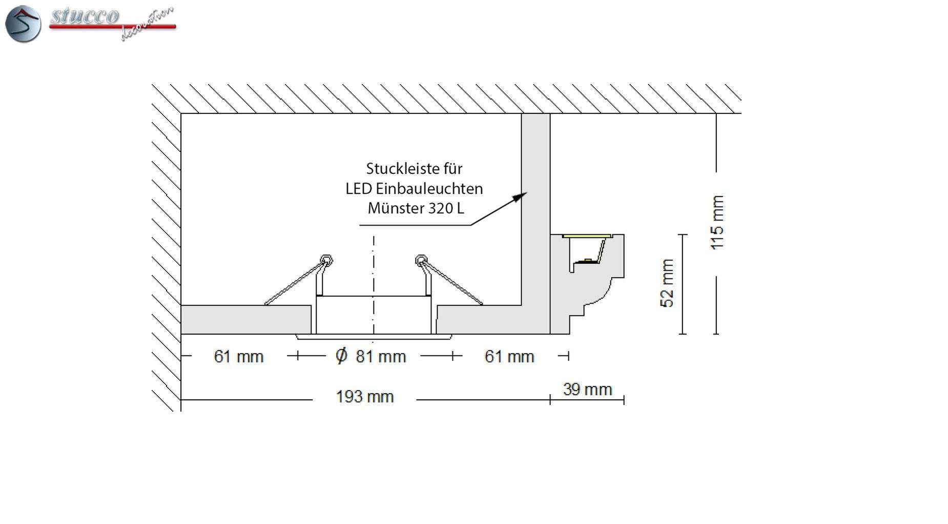 Stuckleisten für indirekte Beleuchtung 201