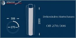 Dekosäulen Hartschaum OB 270/306 für kannelierte Säulenschäfte