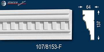 Beschichtetes Fassadenelement Stuckleiste Canberra 107-F Beschichtetes Fassadenelement Stuckleiste Canberra 107-F
