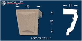 Beschichteter Fassadenstuck Schlussstein Canberra 107-F Beschichteter Fassadenstuck Schlussstein Canberra 107-F