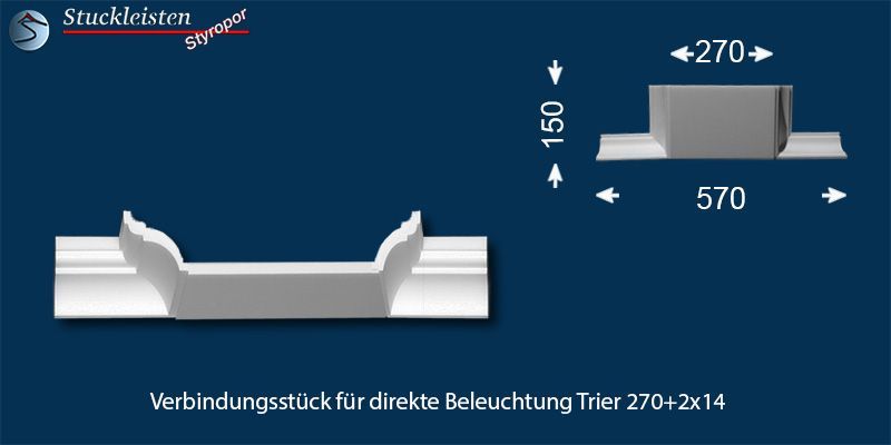 Verbindungsstück für direkte Beleuchtung Trier 270+2x14