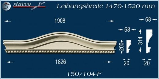 Fassadenstuck Bogengiebel Passau 150/104F 1470-1520