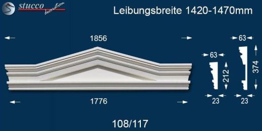 Außenstuck Dreieckbekrönung Dortmund 108/117 1420-1470