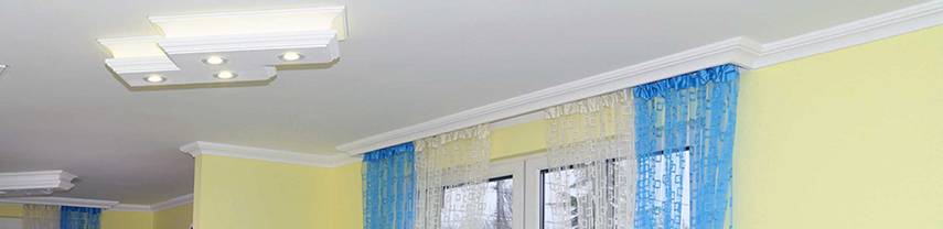 Gardinenleisten mit Styropor Stuckleisten verbergen Gardinenleisten mit Styropor Stuckleisten verbergen