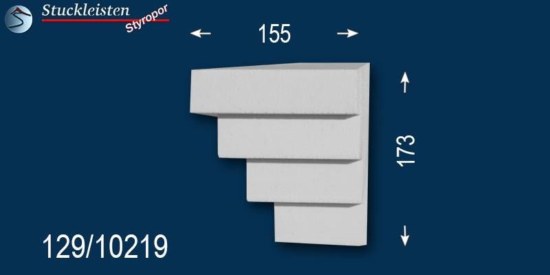 Linkes Schließelement zum beschichteten Gesimsprofil Mannheim 129