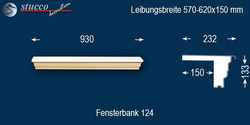 Komplette Fensterbank Nürnberg 124 570-620-150