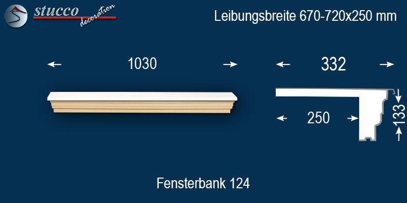 Komplette Fensterbank Nürnberg 124 670-720-250