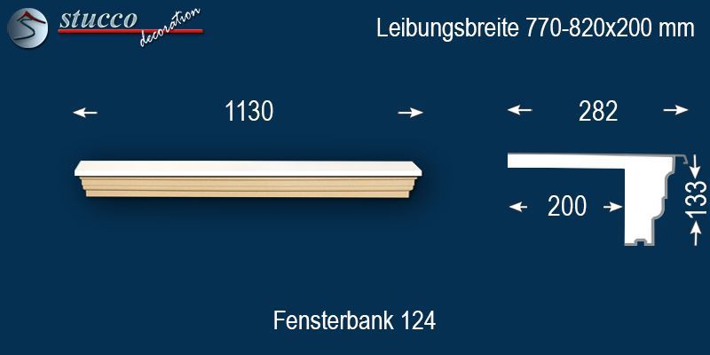 Komplette Fensterbank Nürnberg 124 770-820-200