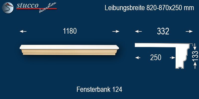 Komplette Fensterbank Nürnberg 124 820-870-250