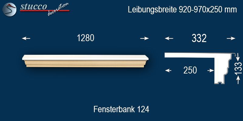 Komplette Fensterbank Nürnberg 124 920-970-250