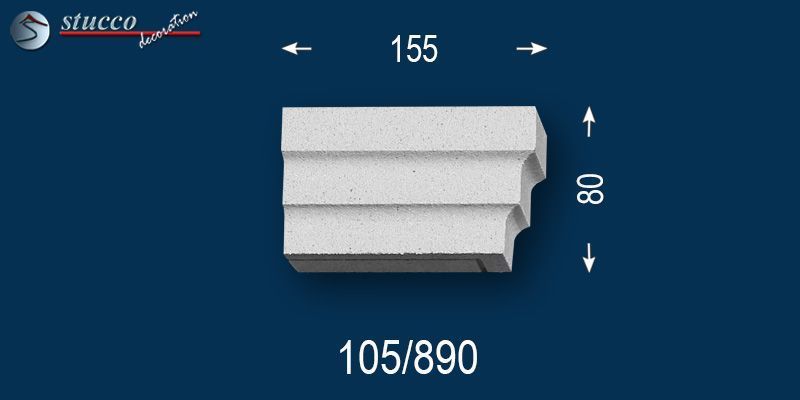 Rechtes Schließelement zum beschichteten Fensterbankprofil Idaho 105