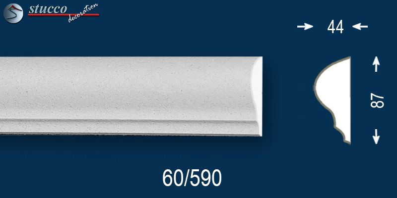 Wetterfest beschichtete Fassadenprofile Stuckleisten Soul 60