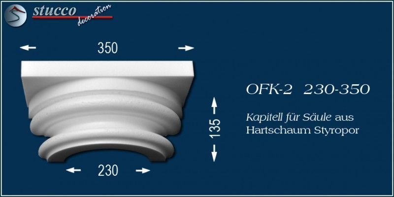  Kapitell und Säulenfuß aus Styropor  OFK-2 230/350