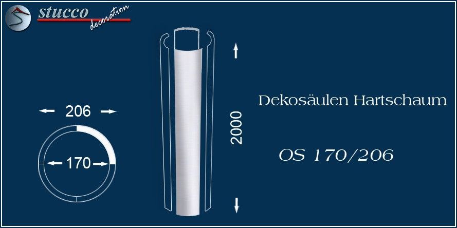 Dekosäulen Hartschaum OS 170/206