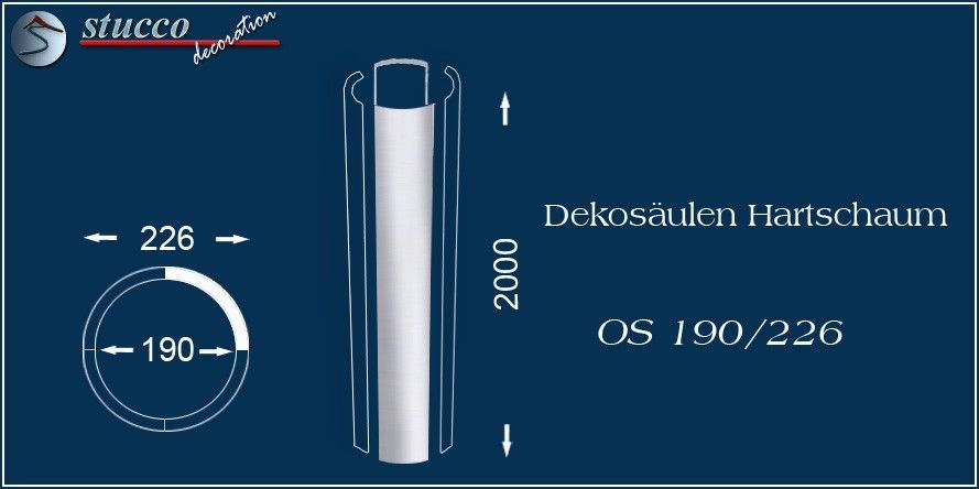 Dekosäulen Hartschaum OS 190/226
