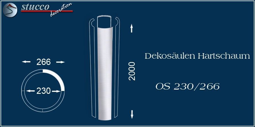 Dekosäulen Hartschaum OS 230/266