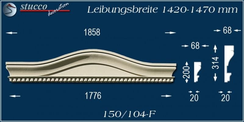 Fassadenelement Bogengiebel Velten 150/104F 1420-1470