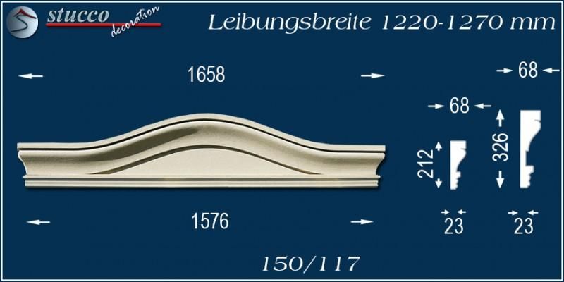 Fassadenelement Bogengiebel Bernburg 150/117 1220-1270