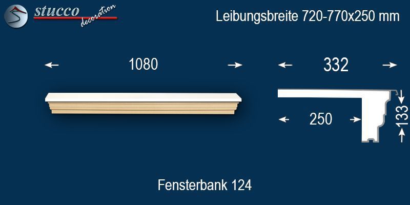 Komplette Fensterbank Düsseldorf 124 720-770-250