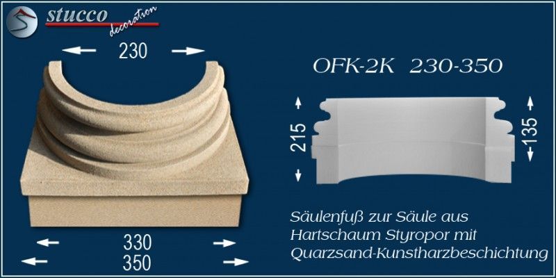 Basis aus Styropor  OFK-2K 230/350