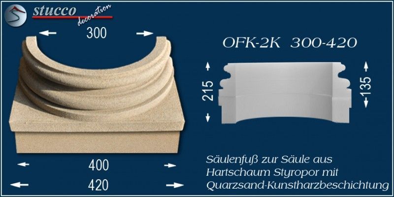 Säulenfuss OFK-2K 300/420-P