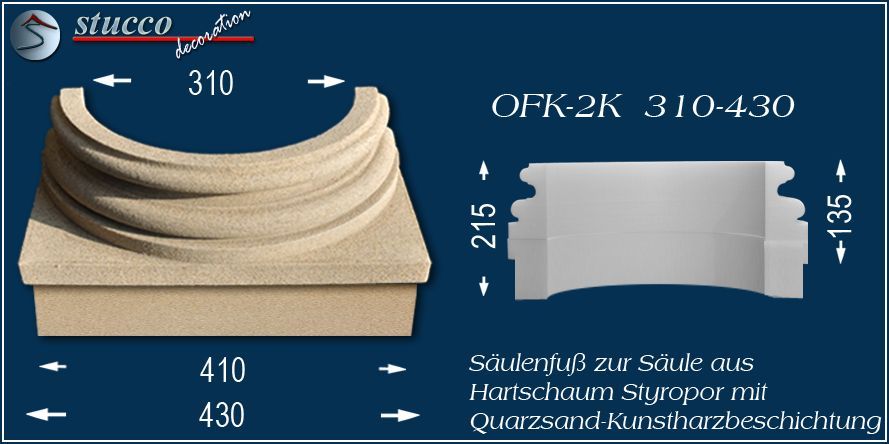 Säulenfuss OFK-2K 310-430