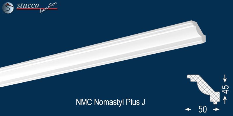 NMC Zierleiste T4 NOMASTYL® 30 x 20 x 2000 mm Polystyrol weiß Wandleiste, Zier- & Wandleisten Komplettprogramm, Stuck aus Styropor