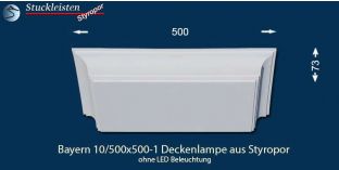 Bayern 10-500x500-1 Deckenlampe ohne LED Beleuchtung