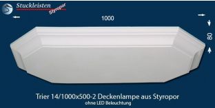 Trier 14-1000x500-2 Deckenlampe ohne LED Beleuchtung
