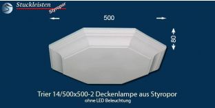 Trier 14-500x500-2 Deckenlampe ohne LED Beleuchtung
