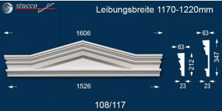 Fassadenstuck Dreieckbekrönung Frankfurt 108/117 1170-1220