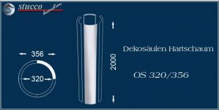 Dekosäulen-Viertel Hartschaum OS 320/356