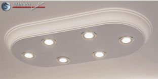 Design Stucklampe aus Zierleisten mit LED Spotlampen Bayern 10/1000x500-3 