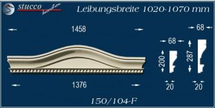 Fassadenelement Bogengiebel Augsburg 150/104F 1020-1070