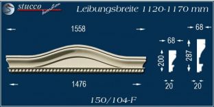Fassadenelement Bogengiebel Alsfeld 150/104F 1120-1170
