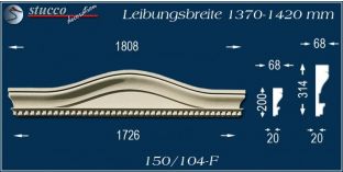 Fassadenelement Bogengiebel Putbus 150/104F 1370-1420