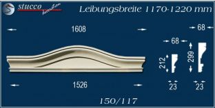Fassadenelement Bogengiebel Hürth 150/117 1170-1220