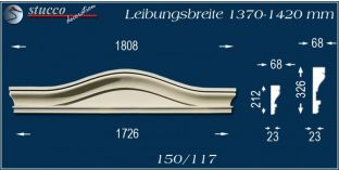 Fassadenelement Bogengiebel Bayern 150/117 1370-1420