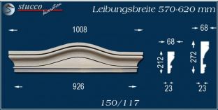 Fassadenelement Bogengiebel Belzig 150/117 570-620