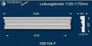 Fassadenstuck Tympanon gerade Hamburg 108/104-F 1120-1170