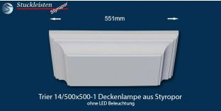 Trier 14/500x500-1 Deckenlampe ohne LED Beleuchtung