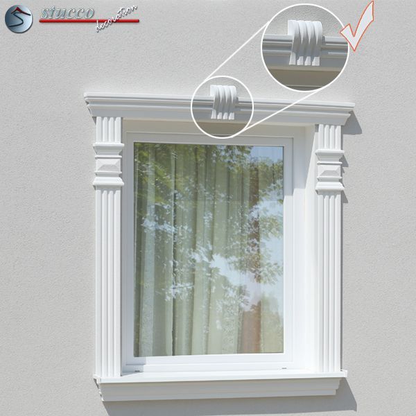 9. Fassaden Idee für eine Stuckfassade mit Fensterumrandung / Türumrandung