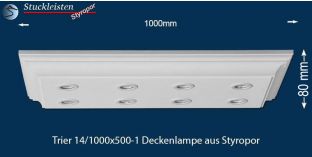 LED Stucklampe Trier 14/1000x500-1 mit LED Spots