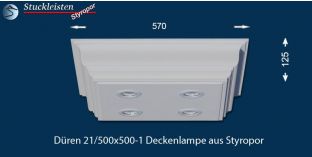LED Deckenlampe Düren 21/500x500-1 Design Lampen mit Stuck und LED Spots
